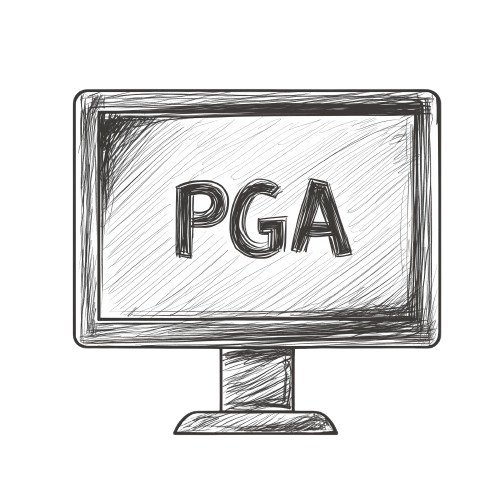 Computer Screen with 'PGA' displayed